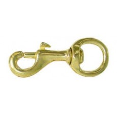 Bolt Snap Brass 3/4 Round Eye