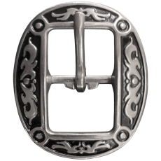 SWEDGE BUCKLE 3/4 (20mm) SS BLACK INLAY