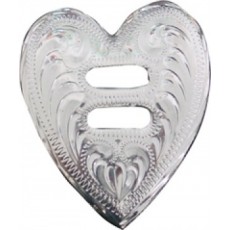 Concho Heart 1 1/2  Slotted  S/sil/plate