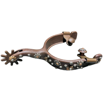 CAMPDRAFT SPUR BROWN/FLOWERS WITH LIP