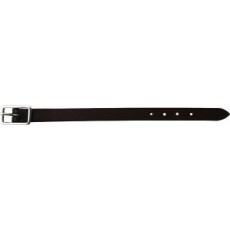 Leather Curb Chain Ends 5/8  Black