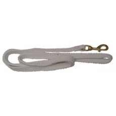 Flat Braided Cotton Lead 8` White