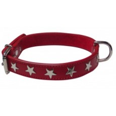 Dog Collar Star Deco Red 1  X 18 