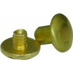 Chicago Screw Plain  1/4 Brass (pk 10)