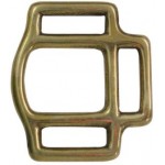 Halter Square 3 Loop 3/4 Brass