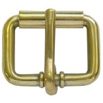Heavy Heel Roller Buckle 1 1/2 Brass