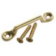 Breeching Staple 1(25mm) Brass W/screws