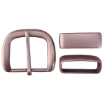 BUCKLE BELT SET 1 1/2 38mm CHOCOLATE BROWN