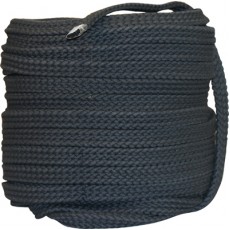 Flat Braided Cotton Rope 1 (25mm) Black