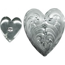 Concho Heart 1     Chic/scr S/sil/plate