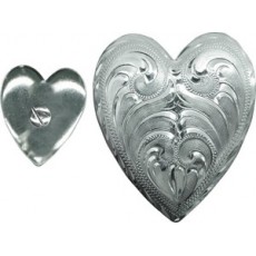 Concho Heart 1 1/2 Chic/scr S/sil/plate