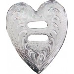 Concho Heart 1 1/2 ” Slotted  S/sil/plate