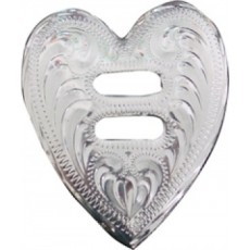 Concho Heart 1 1/2 &#148; Slotted  S/sil/plate