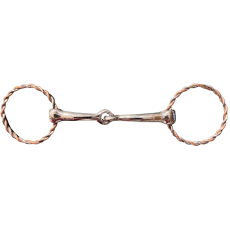 RING SNAFFLE SS MOUTH w/ COPPER/SS RINGS COB