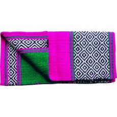 Blanket Diamond Rev Fushcia/teal