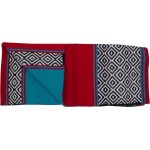 Blanket Diamond Rev Red/turquoise