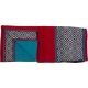 Blanket Diamond Rev Red/turquoise