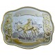 Buckle Horse and Rider 3 3/4 X 4 3/4