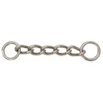 Single Curb Chain 3/4 Rings Ss 4mm