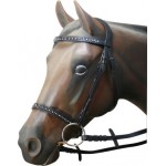 Snaffle Bridle Bk Rhinestone Cob