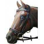 Snaffle Bridle Bk Diamontee Shetland