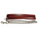 Leather Lead W/chain Havana