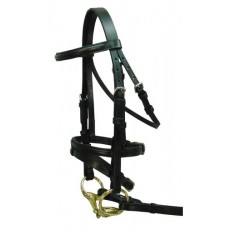 Miniature Bridle Raised Brow/nose Black