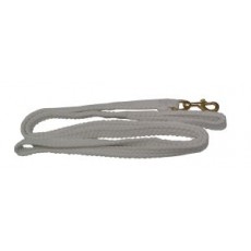 Flat Braided Cotton Lead 10` White