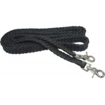 Flat Braided Cotton Reins 7` Black