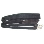 Flat Braided Split Cotton Reins 7`6 Blac