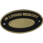 Memorial Plaque Solid Brass (oval)