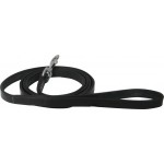 Dog Lead Leather Black 3/8x42