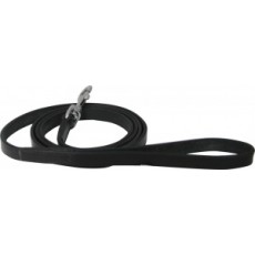 Dog Lead Leather Black 3/8x42