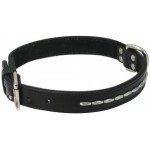 Dog Collar Ss Deco Black 3/8x12