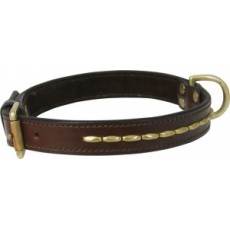 Dog Collar Br Deco Brown 3/8x12