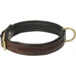 Dog Collar Laced Brown 5/8x14