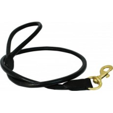 Dog Lead Round Black 3/4x24