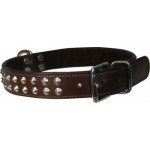 Dog Collar Np Deco Studs Brown 1 1/4x18