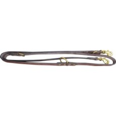 European Double Dog Lead Brown