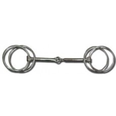 Snaffle Bit With Double Rings 6 &#148;lge