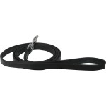 DOG LEAD LEATHER BLACK 3/4X72