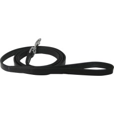 DOG LEAD LEATHER BLACK 3/4X72