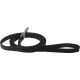 DOG LEAD LEATHER BLACK 3/4X72