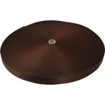 POLLYESTER WEBB BROWN 1/2" 12mm 50mt roll